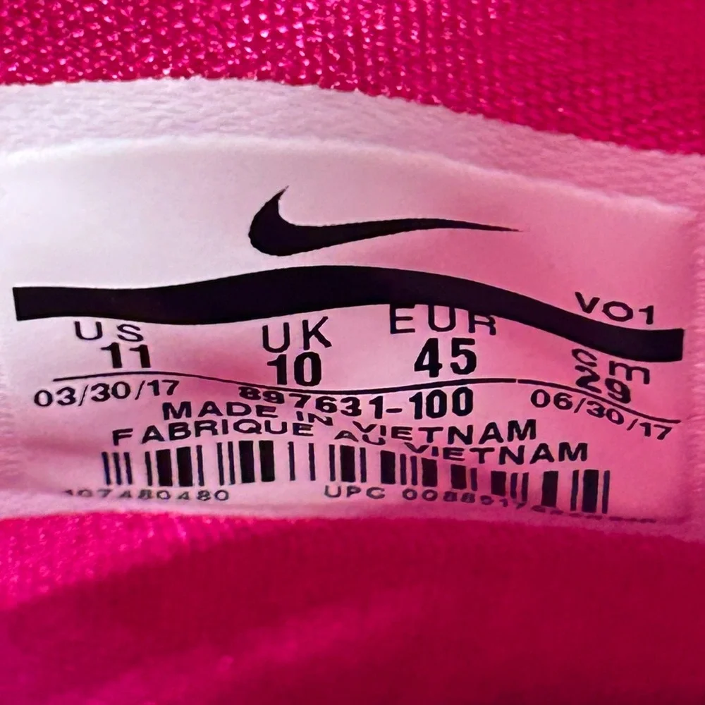 Nike Hyperdunk 2017 TB Kay Yow Basketball‎ Shoes White Pink Size 11 Womens